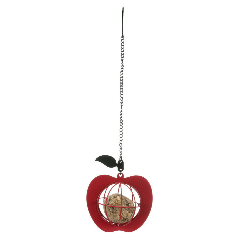 Support à boule de graisse forme de pomme pour oiseaux