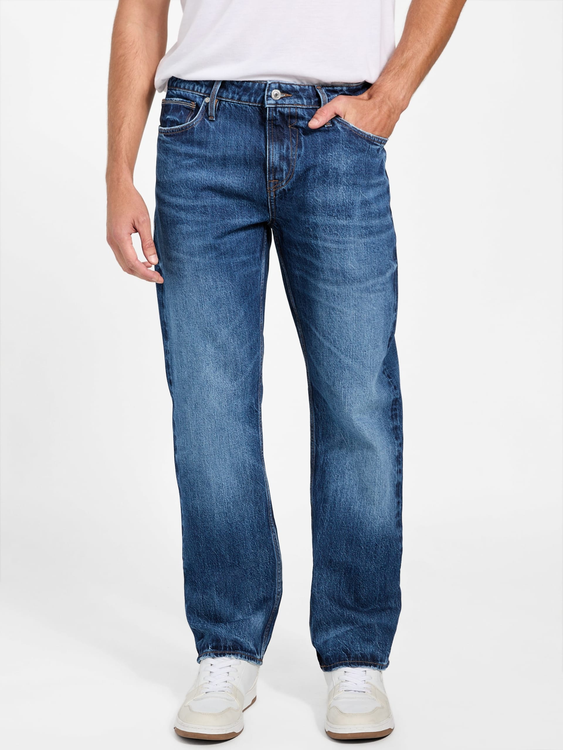 Calça jeans reta slim fit Angels