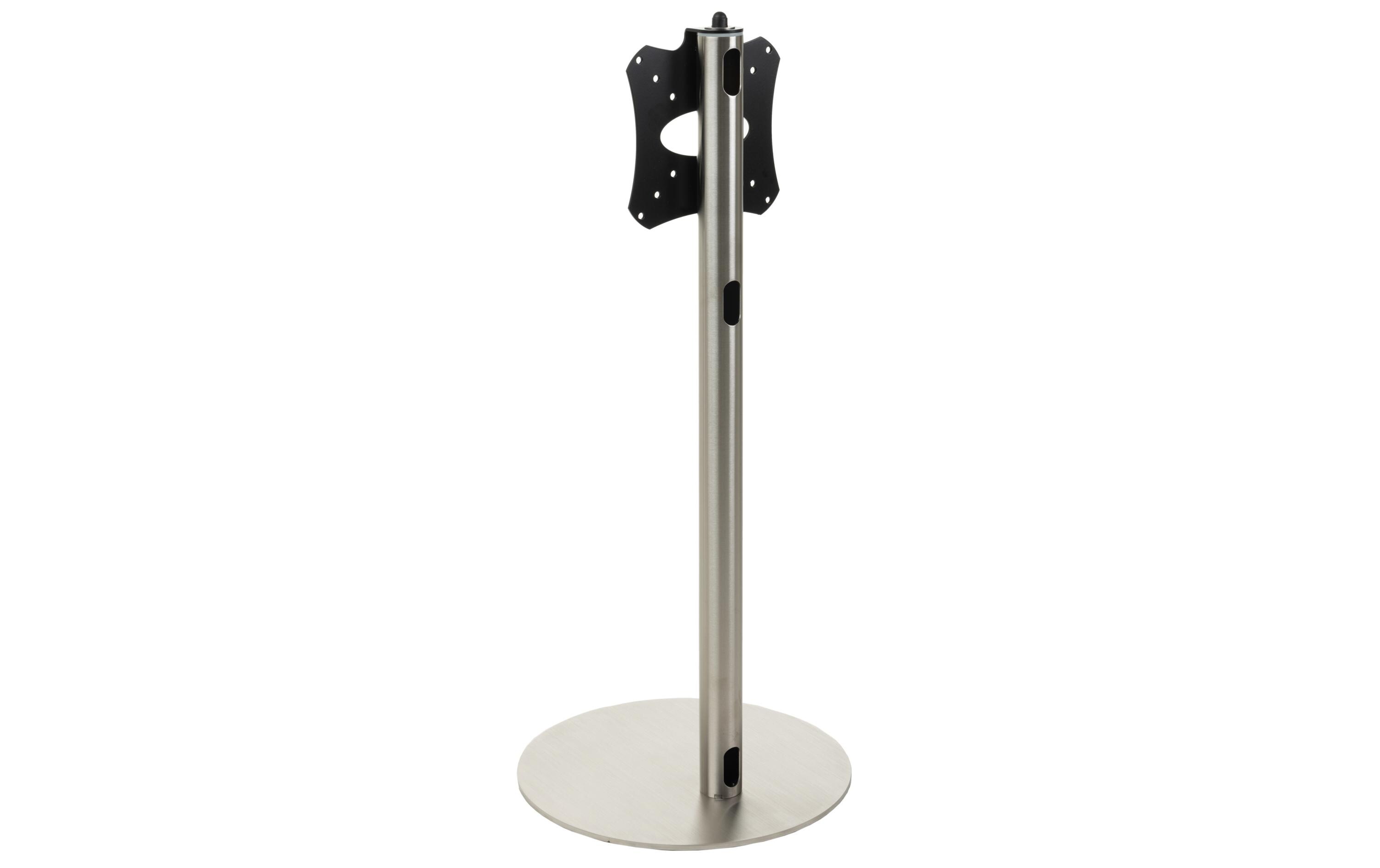 Standfuss 0292 Edelstahl gebürstet<br>TV Ständer Edelstahl Gebürstet 100 cm hoher Ständer für TVs bis 40 kg