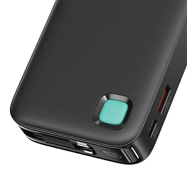 (20W) 10000mAh USB A / USB C Powerbank Power Delivery Ladegerät inkl. Lightning Ladekabel mit LED Anzeige (10KCD22503) - Lila