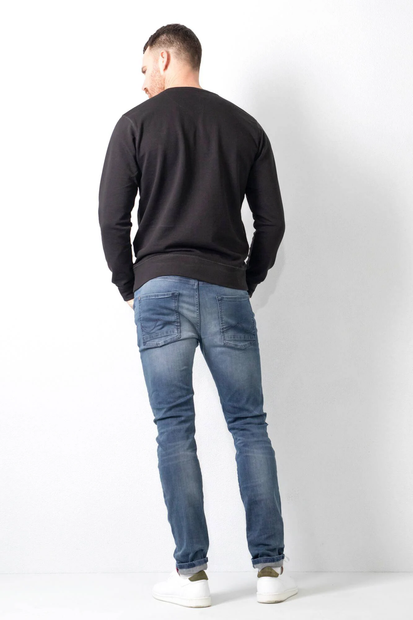 Petrol Industries slim fit jeans SEAHAM met riem cloudy sky