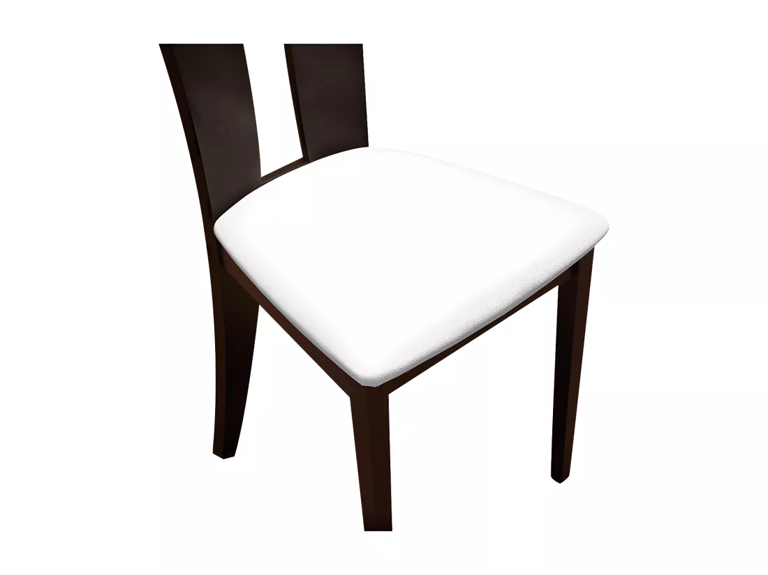 Lot de 6 chaises TIFFANY - Hêtre massif - Coloris : Wengé et blanc