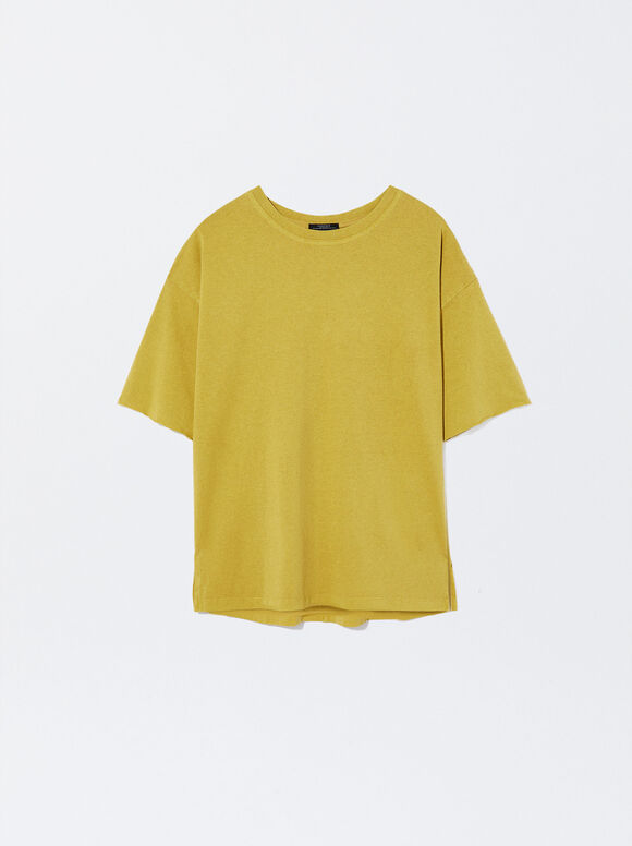 Camisa básica de algodão - Amarela