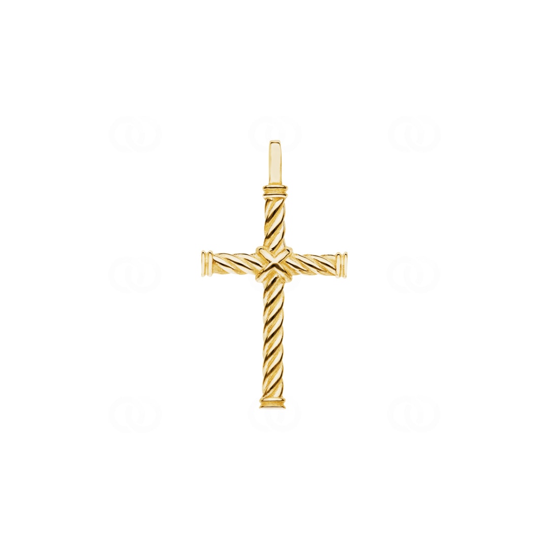 Kreuzanhänger 750/18 K Gelbgold 37 x 20mm