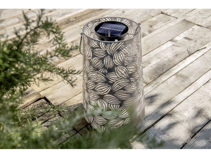 STT Solar Antic Lantern Flora Grey Dekolicht zum Aufstellen oder Aufhängen