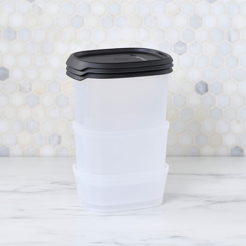 One Touch Fresh® 540 ml Stapelbarer Vorratsbehälter für Salz, Pinienkerne, Kokosflocken und vieles mehr