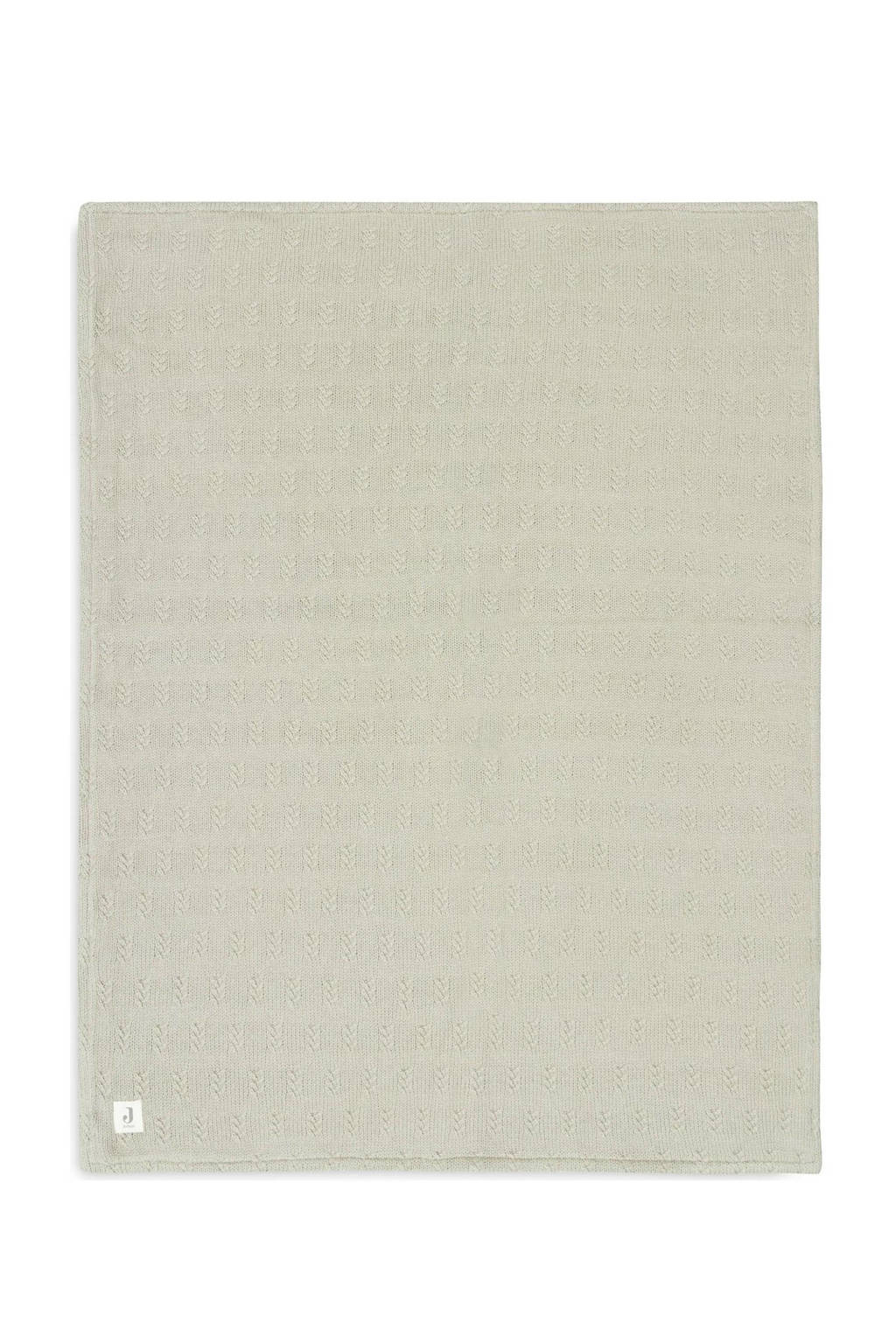 baby ledikantdeken 100x150cm Grain Knit - Olive Green/Velour