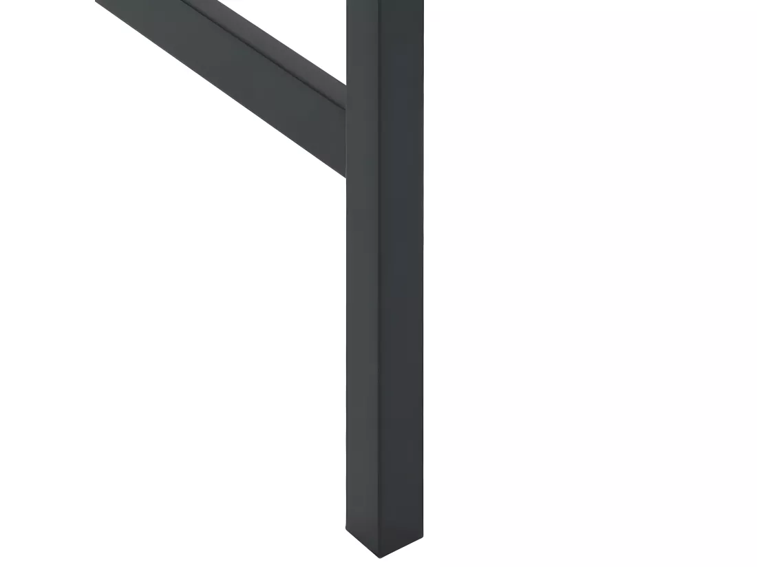 Prolenta Premium - Table de bar noir 100x50x110 cm acier enduit de poudre