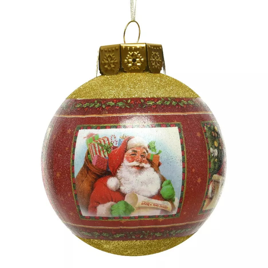 Boule de Noël (D200 mm) Santa Clauss Rouge