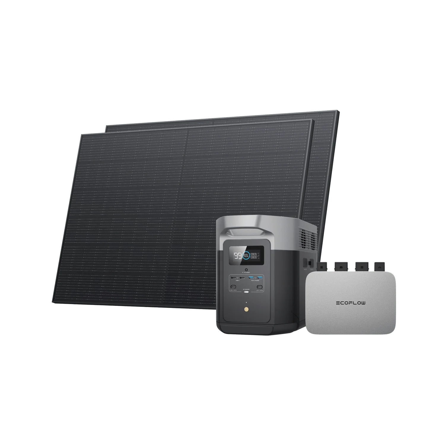 EcoFlow PowerStream Balkonkraftwerk mit 2 kWh Speicher 800W - DELTA 2 Max