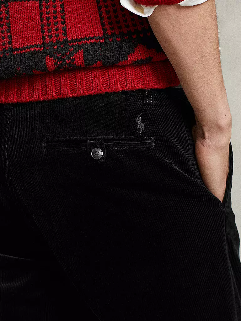 POLO RALPH LAUREN Cordhose Slim Fit schwarz
