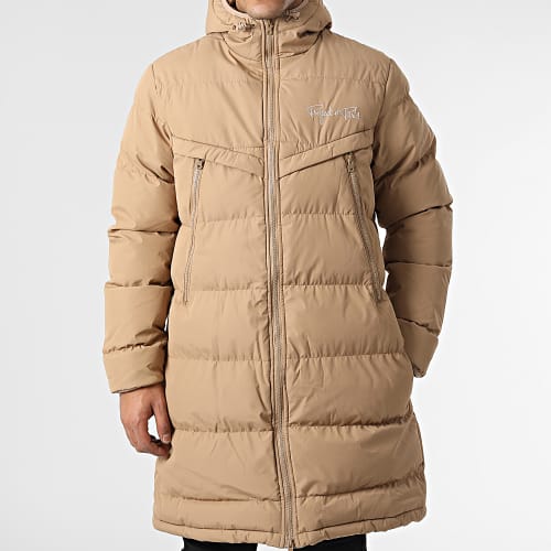 Doudoune Longue A Capuche 2250023 Beige Foncé