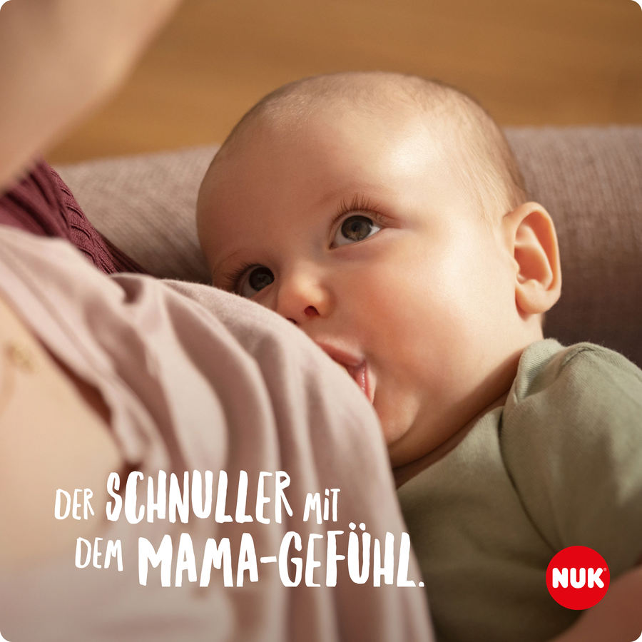 NUK Schnuller MommyFeel, 0-9 Monate, grünweiß 4 Stück