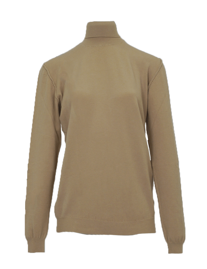 IMPERIAL PULL COL ROULÉ AJUSTÉ BEIGE