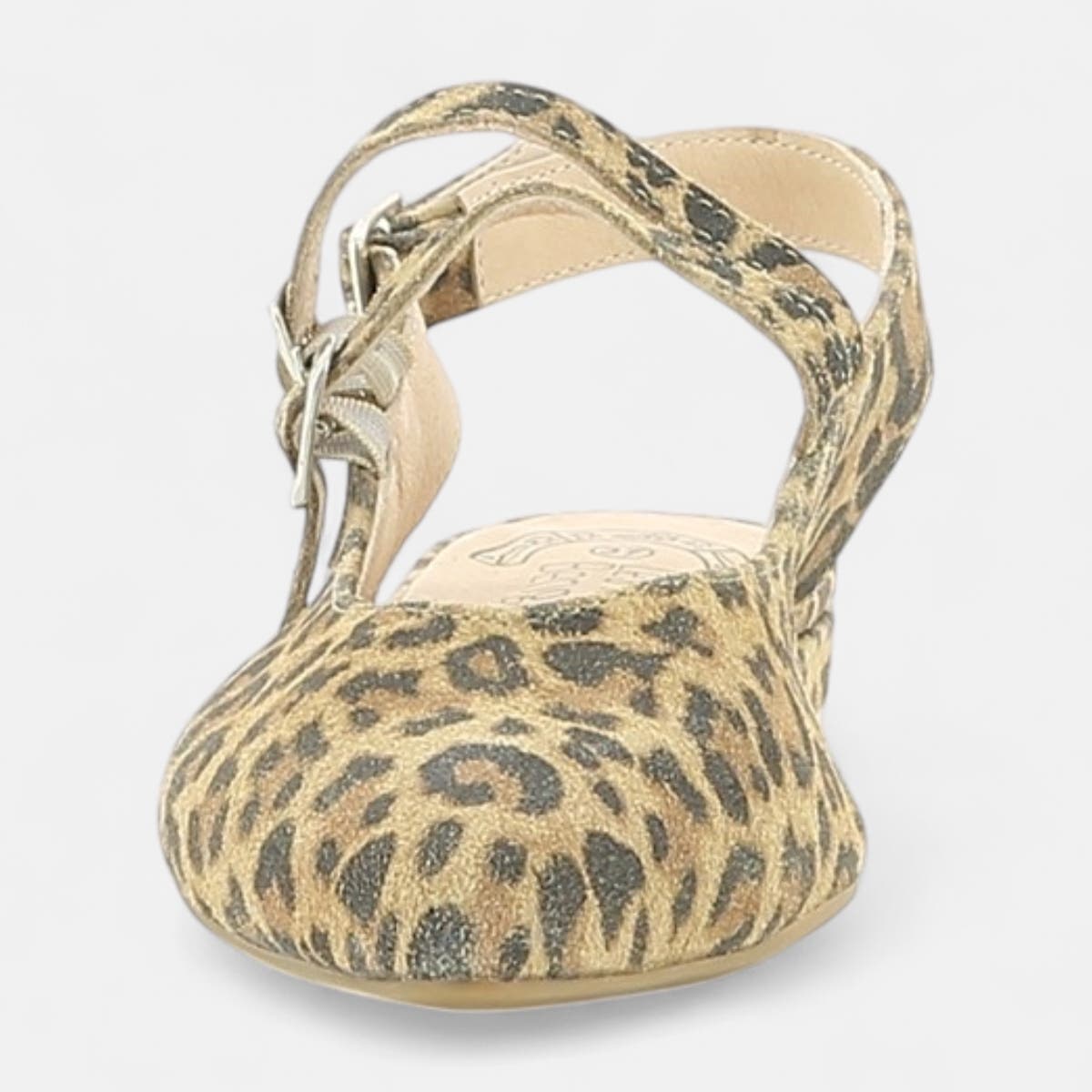 Escarpins avec bride arrière Femme en cuir camel