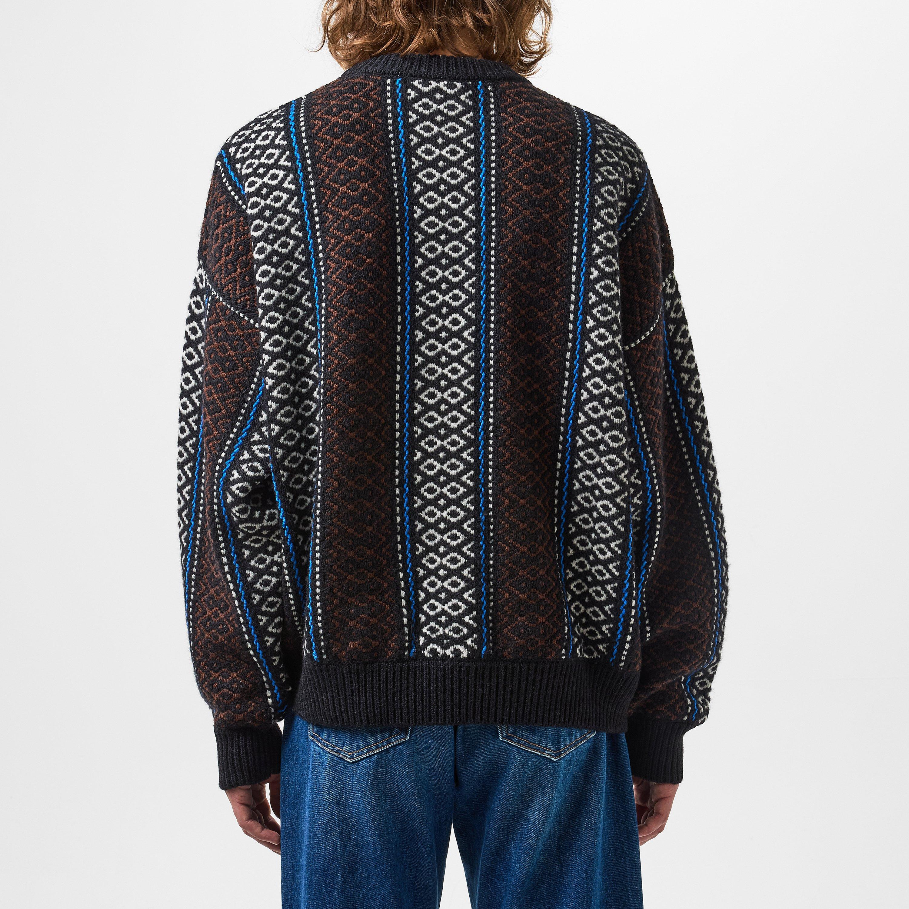 Off White Ow Baja Chunky Crew Knit Sweater