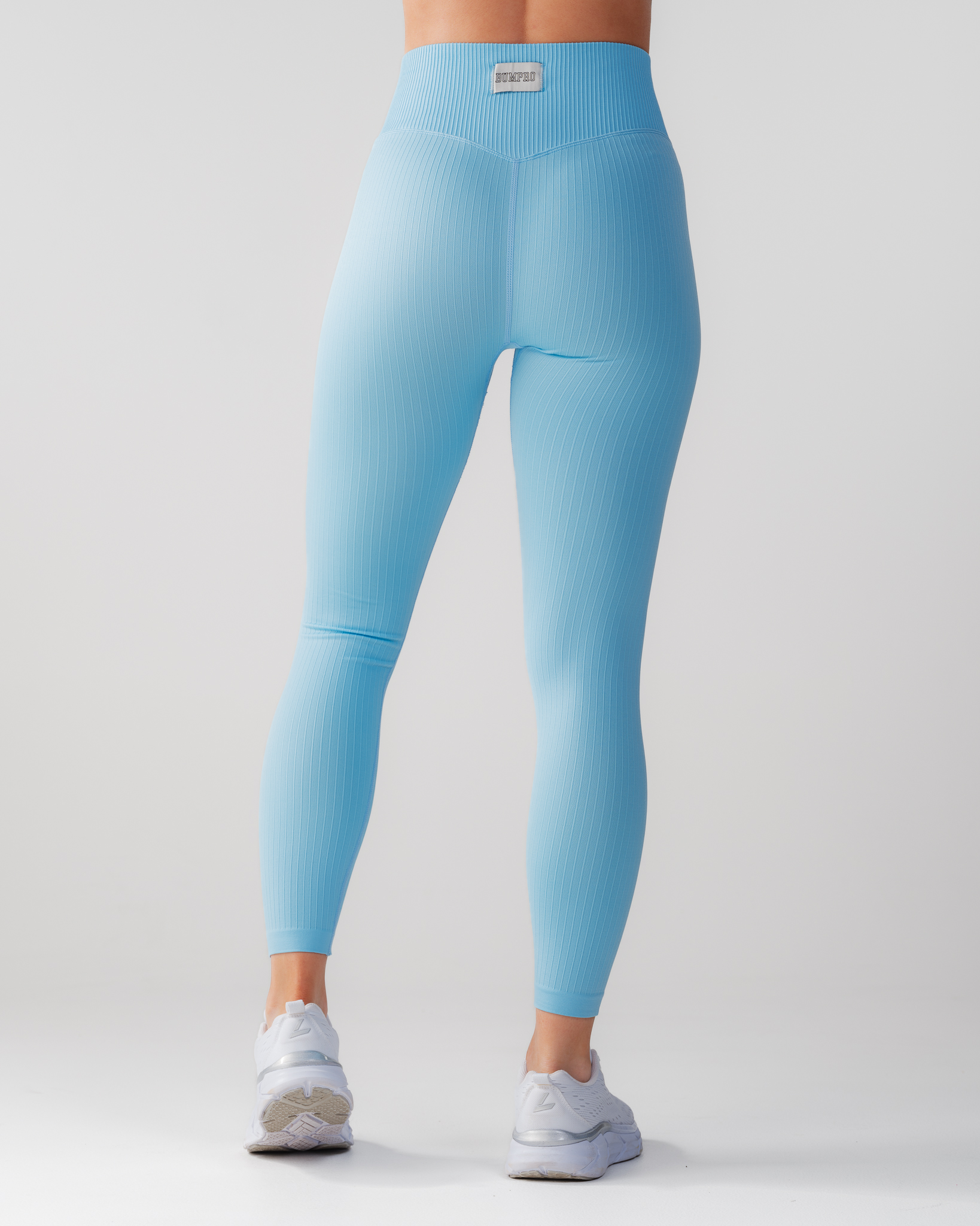 Bumpro Perfect Wide Rib Seamless Tights Pastel Blue