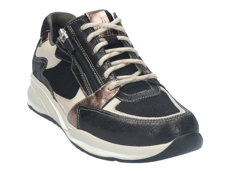 Durea 6295 wijdte K ZWART/BEIGE/GOUD