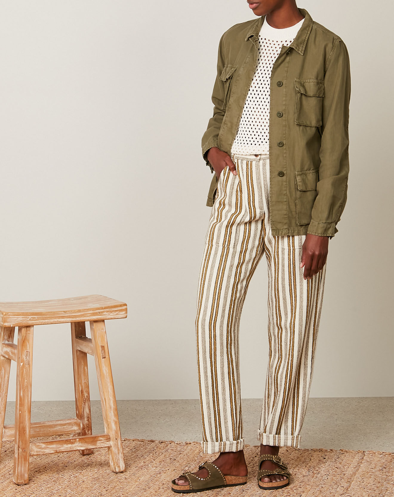 Hartford Veste en Coton & Lin Vea army