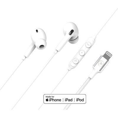 Force Play - Kit main libre - écouteur filaire - blanc