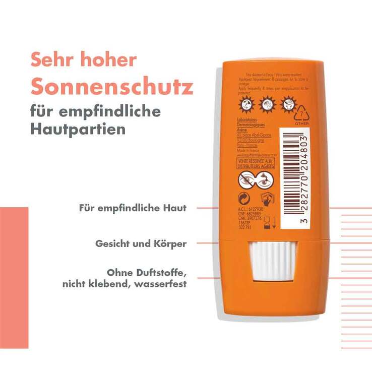 Avene Sonnenstick SPF 50 + empfindliche Hautpartien, 2x8 g