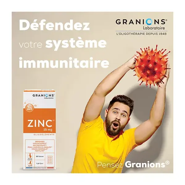 Granions Zinco 15mg 60 cápsulas