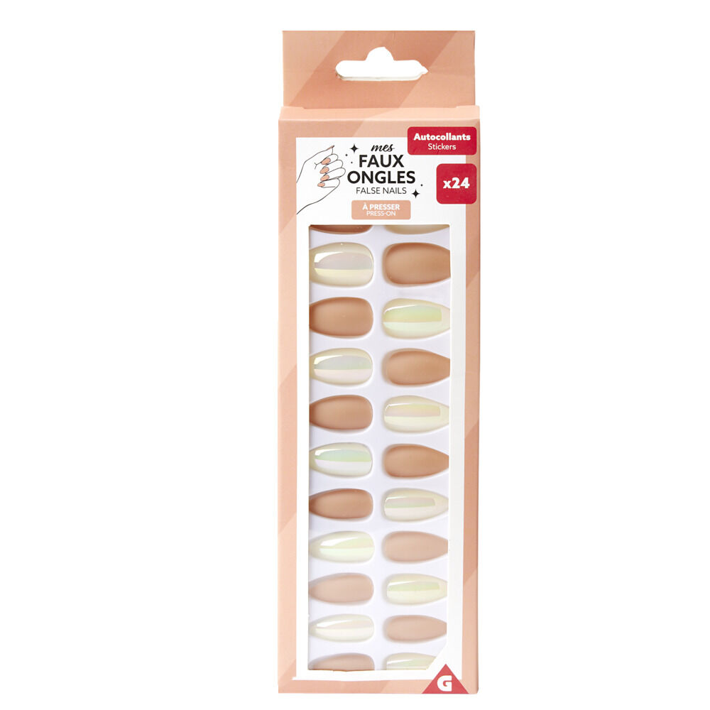 Faux ongles x24 adhésifs