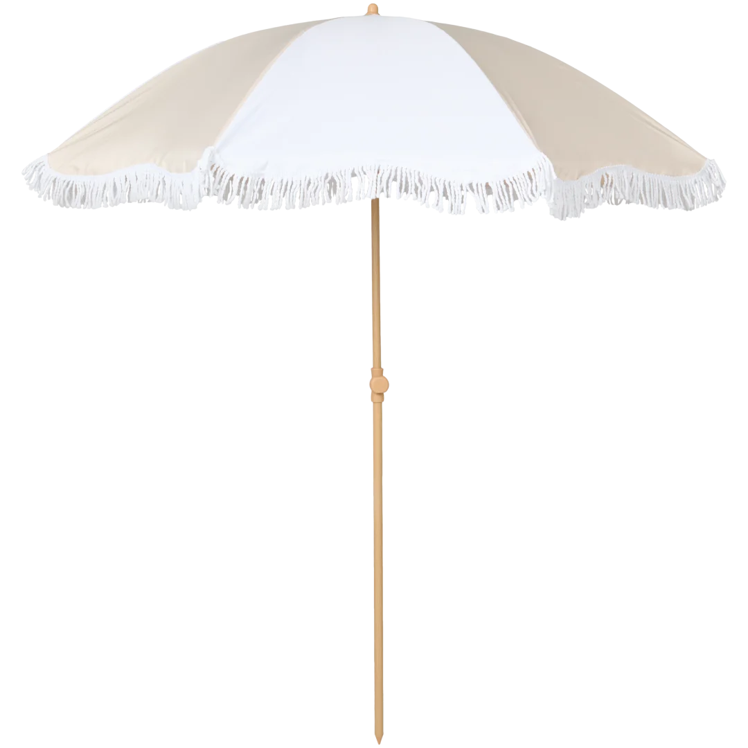 Parasol de plage à frange rétro