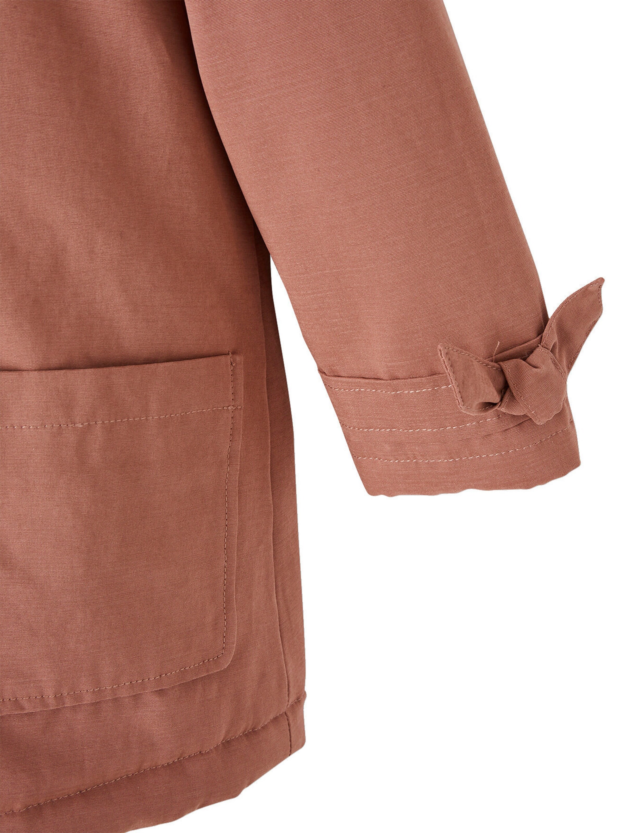 Vertbaudet Mädchen Winterjacke mit Kapuze, Wattierung Recycling-Polyester rosenholz
