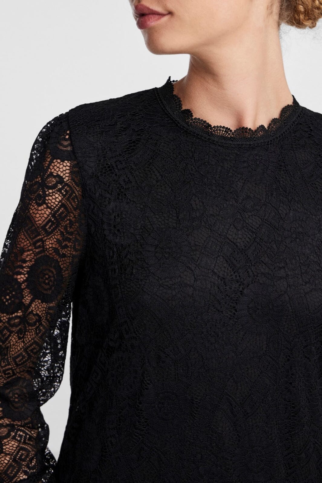 Pieces Pcolline Ls Lace Dress