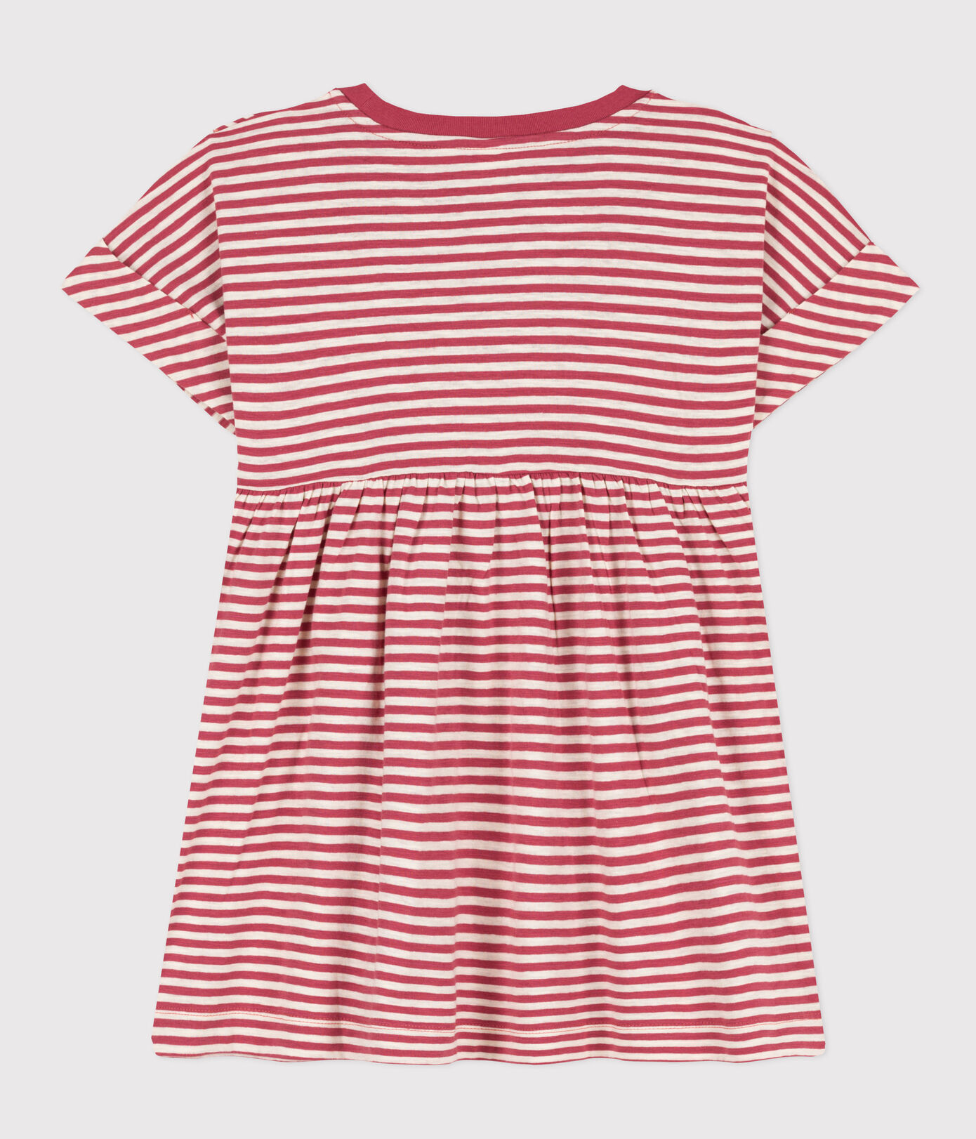 Robe rayée en jersey flammé enfant fille
