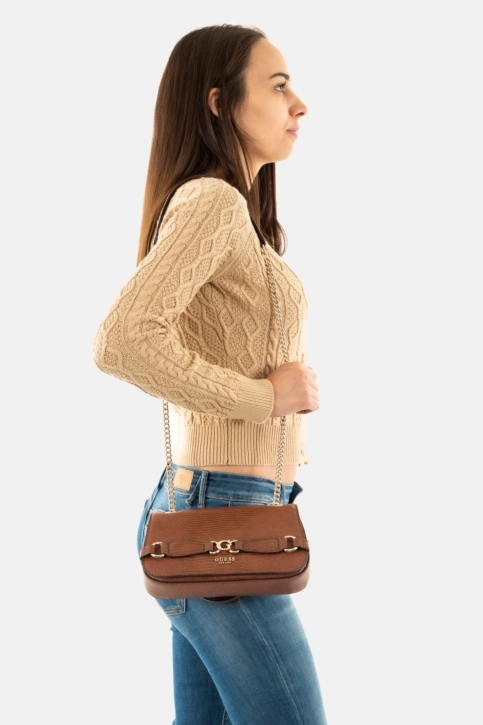 Sacs à main guess jeans arlena convertible xbody flap cog cognac