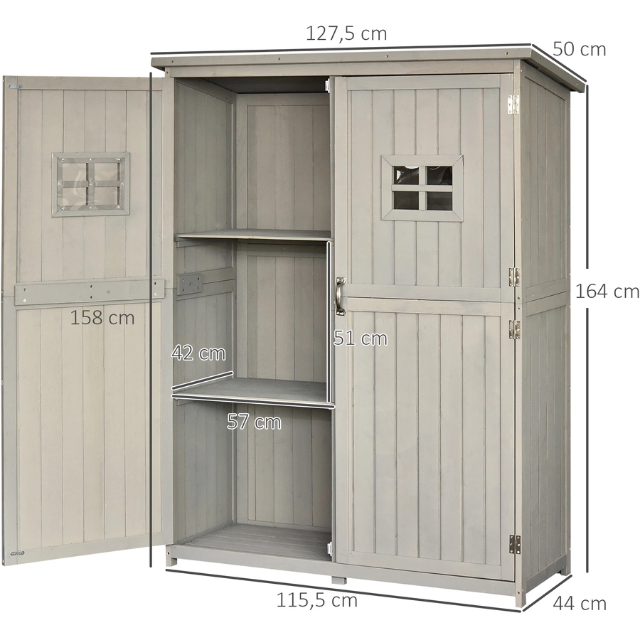 Outsunny Geräteschrank grau
