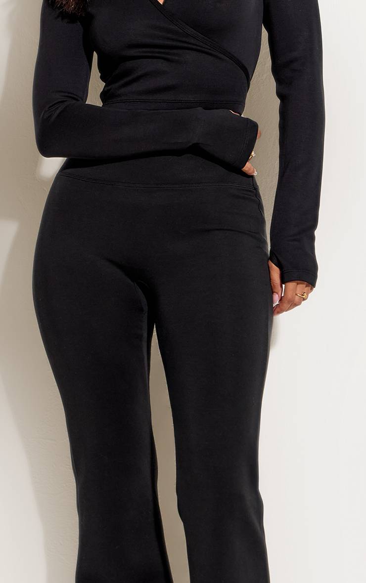 Noir Pantalon De Yoga Super Doux Petite Taille