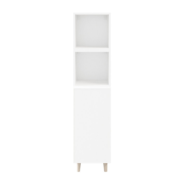Colonne de rangement sur pieds avec porte blanche GoodHome Atomia H. 161 x L. 37,5 x P. 35 cm