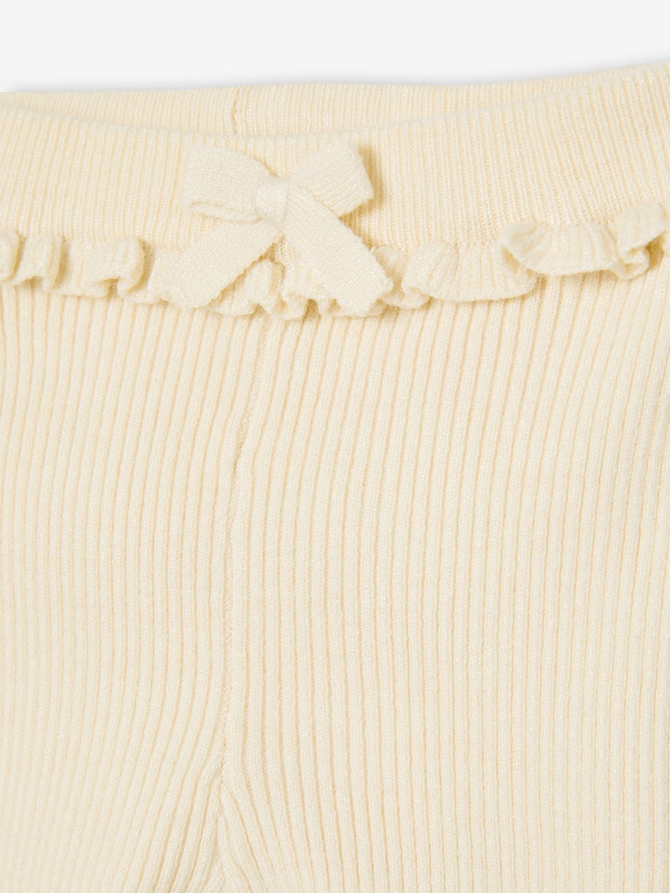 Calça legging de malha para bebê, lisa, cinza médio