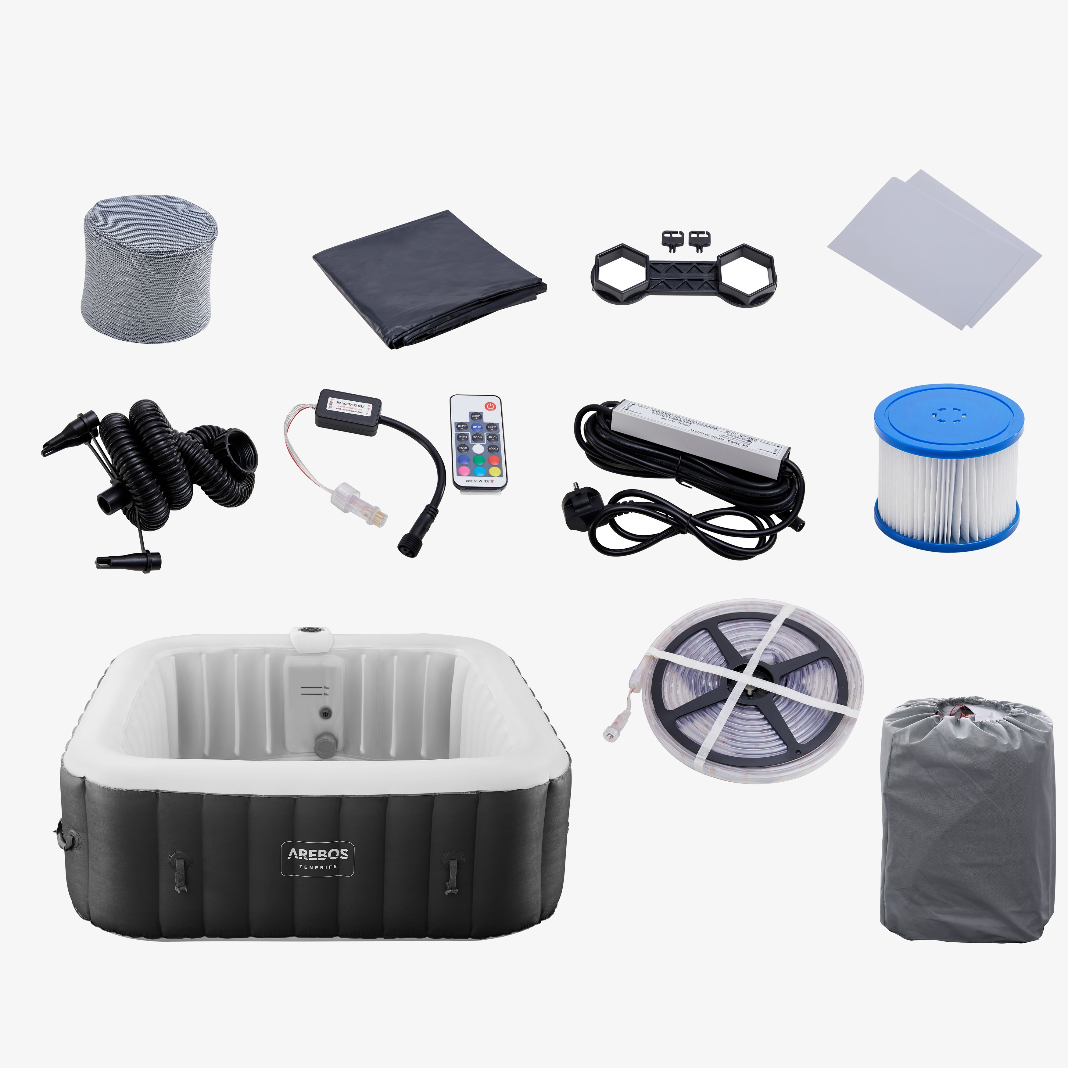 Spa Pool Tenerife quadratisch mit LED