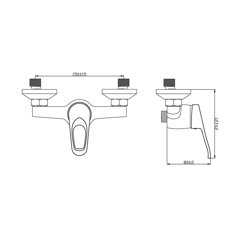 Schütte Athos Plus douchekraan 150mm chroom