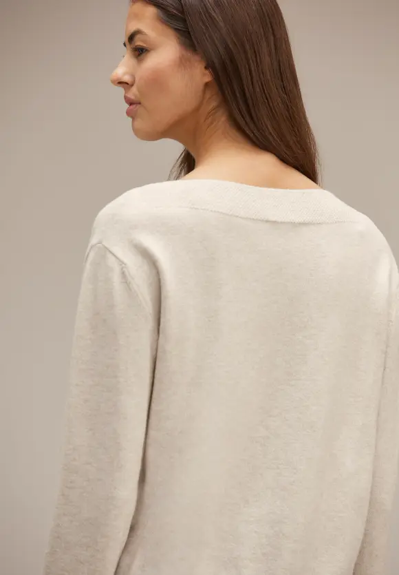 Softer Strickpullover - whisper cream melange