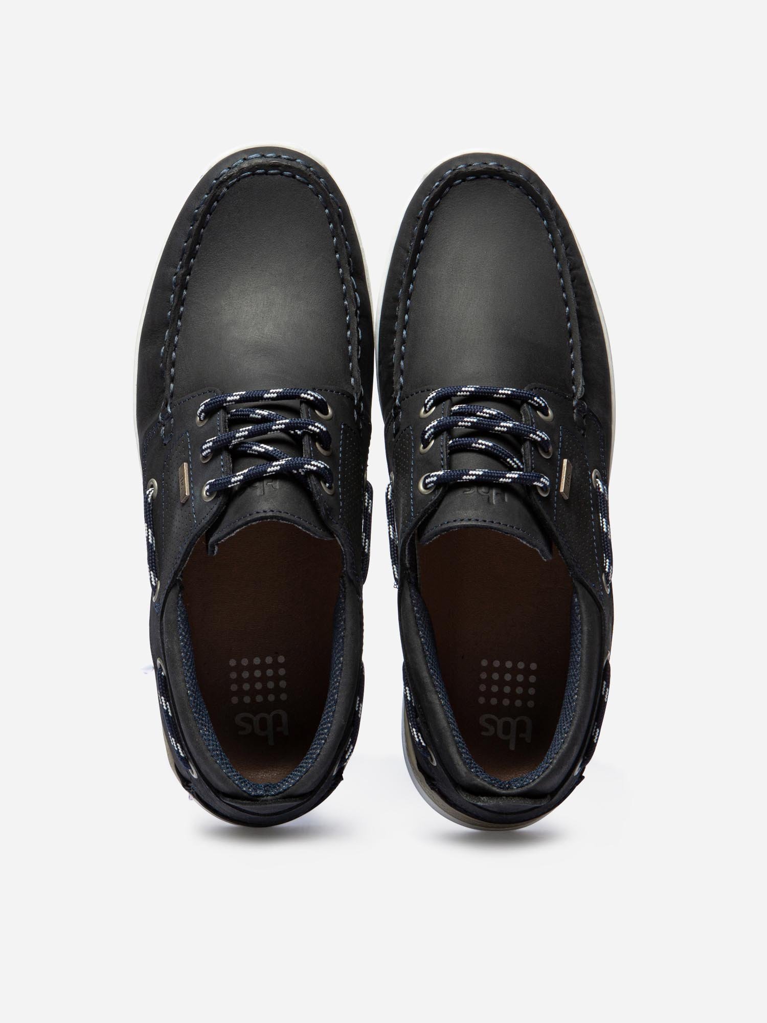 Chaussures Bateau Homme Dessus Cuir Bleu Marine