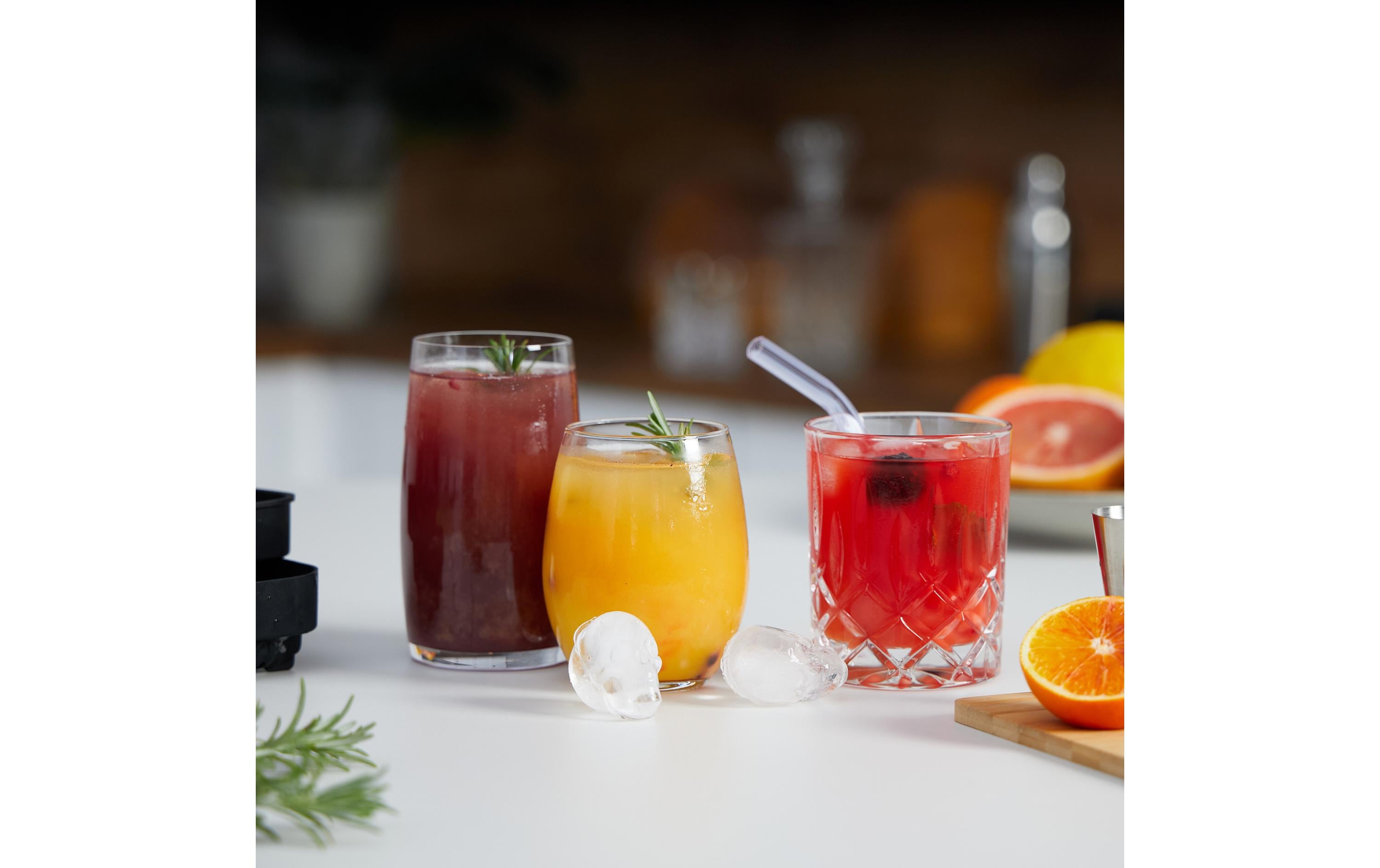 Eiswürfelform Totenkopf 2 Stück, SchwarzEiswürfelbereiter