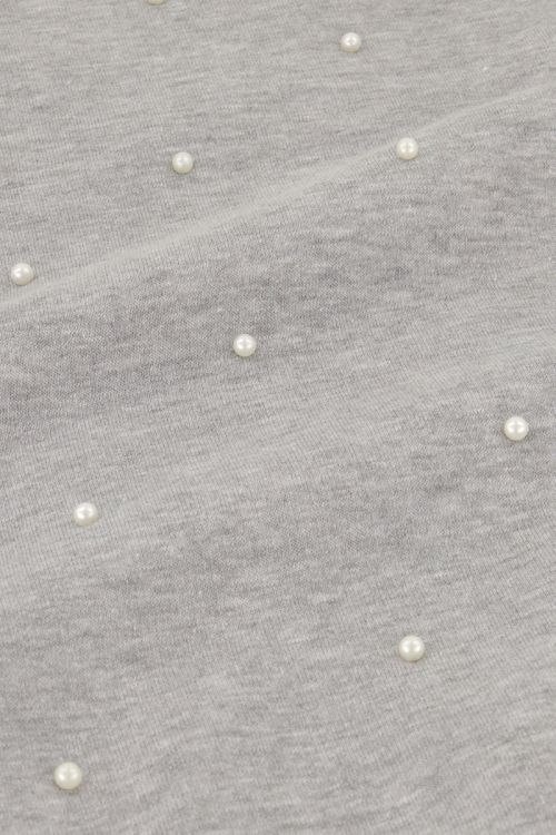 Grijze oversized sweater met parels