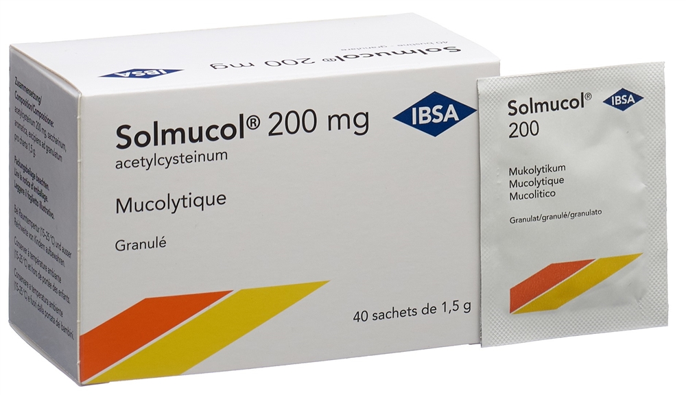 SOLMUCOL Gran 200 mg ohne Zucker Btl 1.5 g