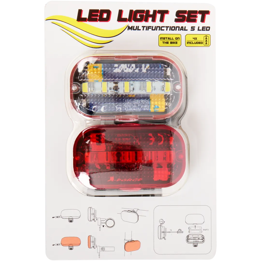 Voor- en achterlicht set 2 stuks