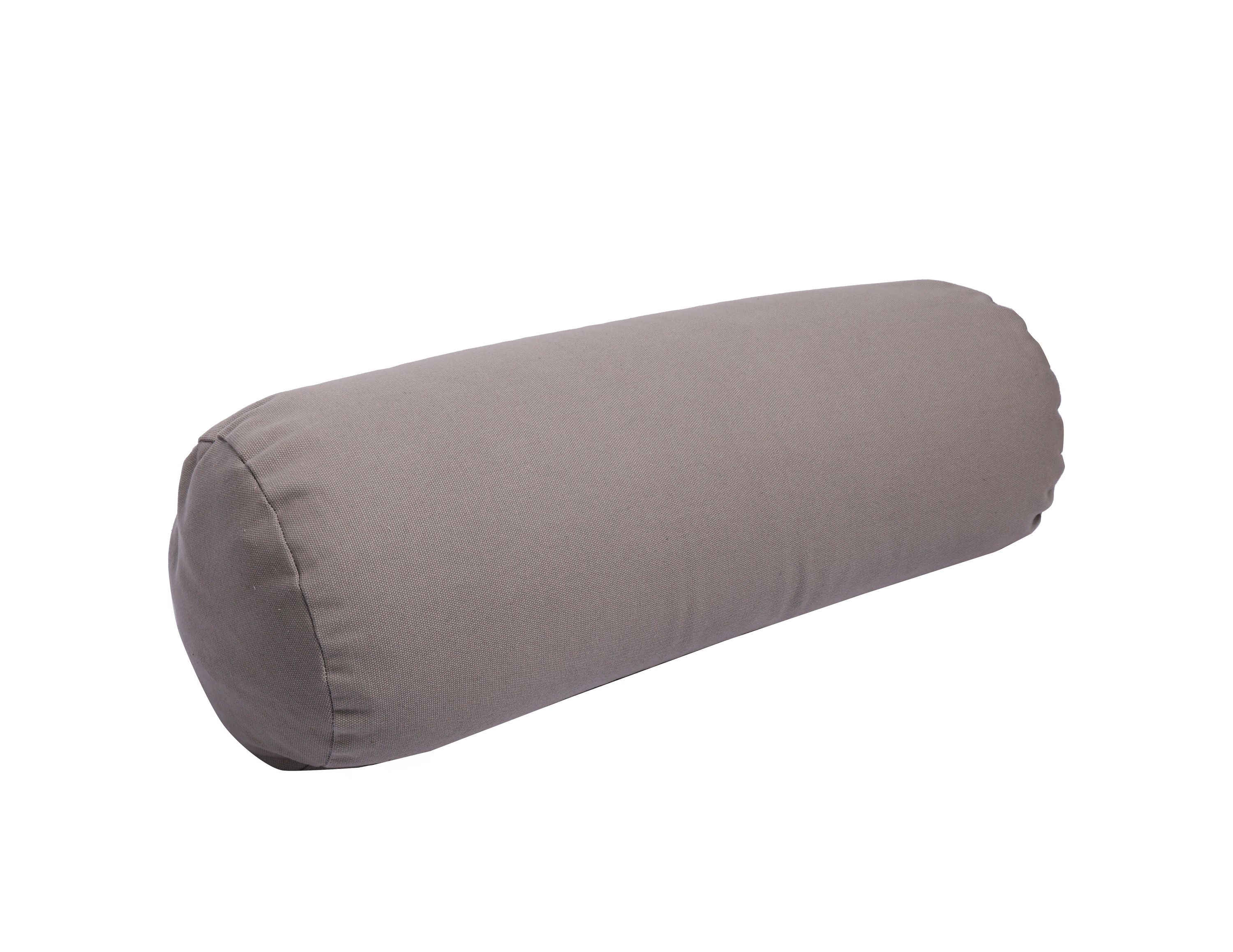 Yogakissen 23 x 63 cm grau