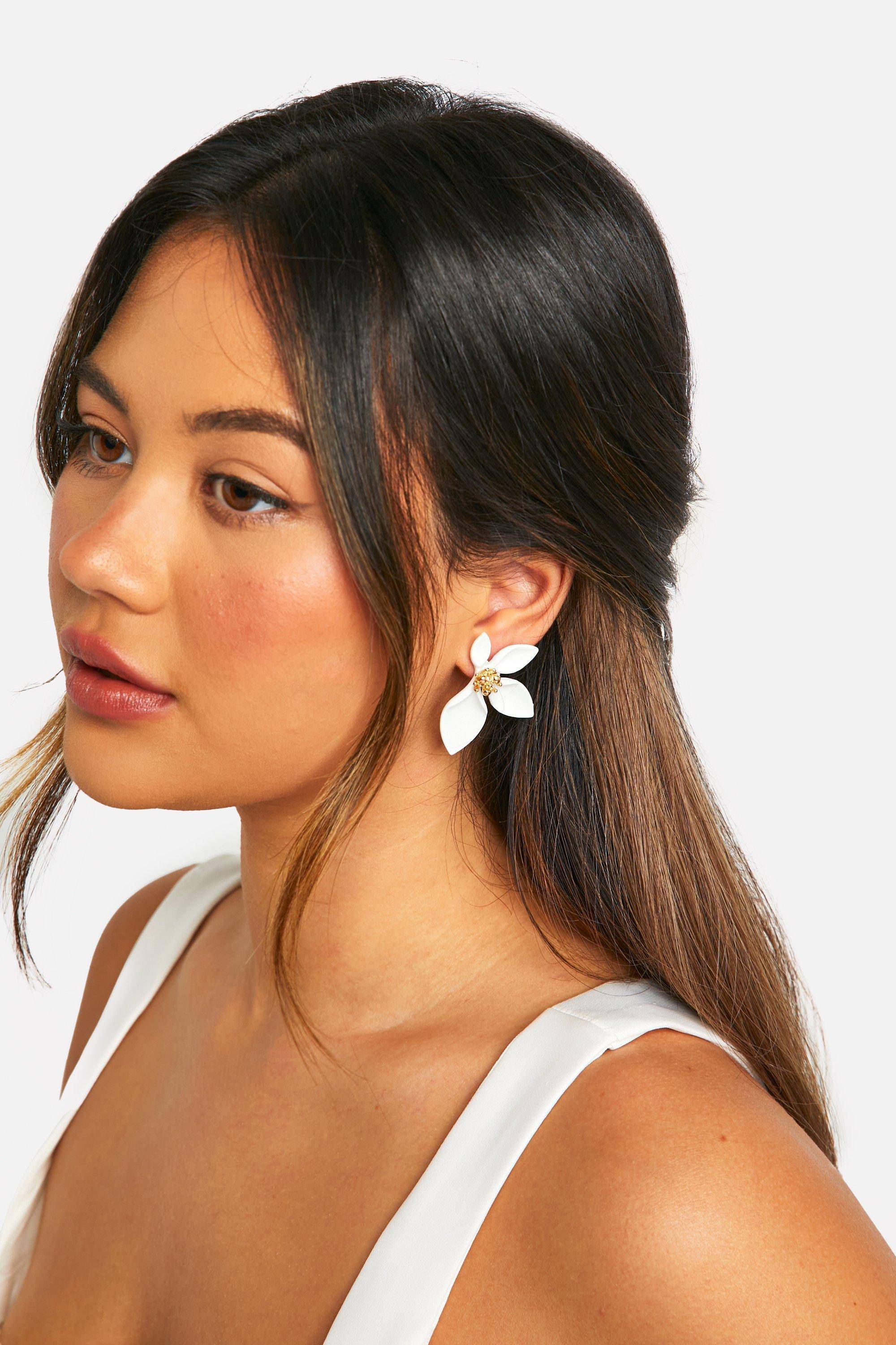 boohoo Boucles D'oreilles Florales Imposantes