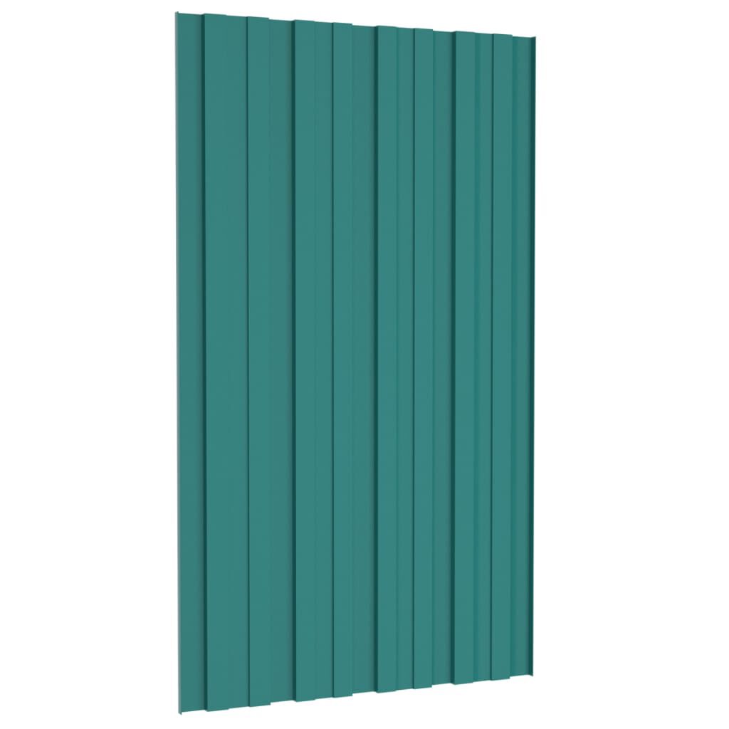 vidaXL Dakpanelen, 36 stuks, gegalvaniseerd staal, groen, 80x45 cm