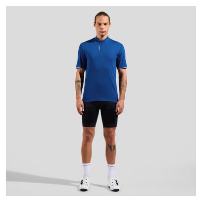 Maillot Manches Courtes Odlo Essentials 1/2 Zip Bleu