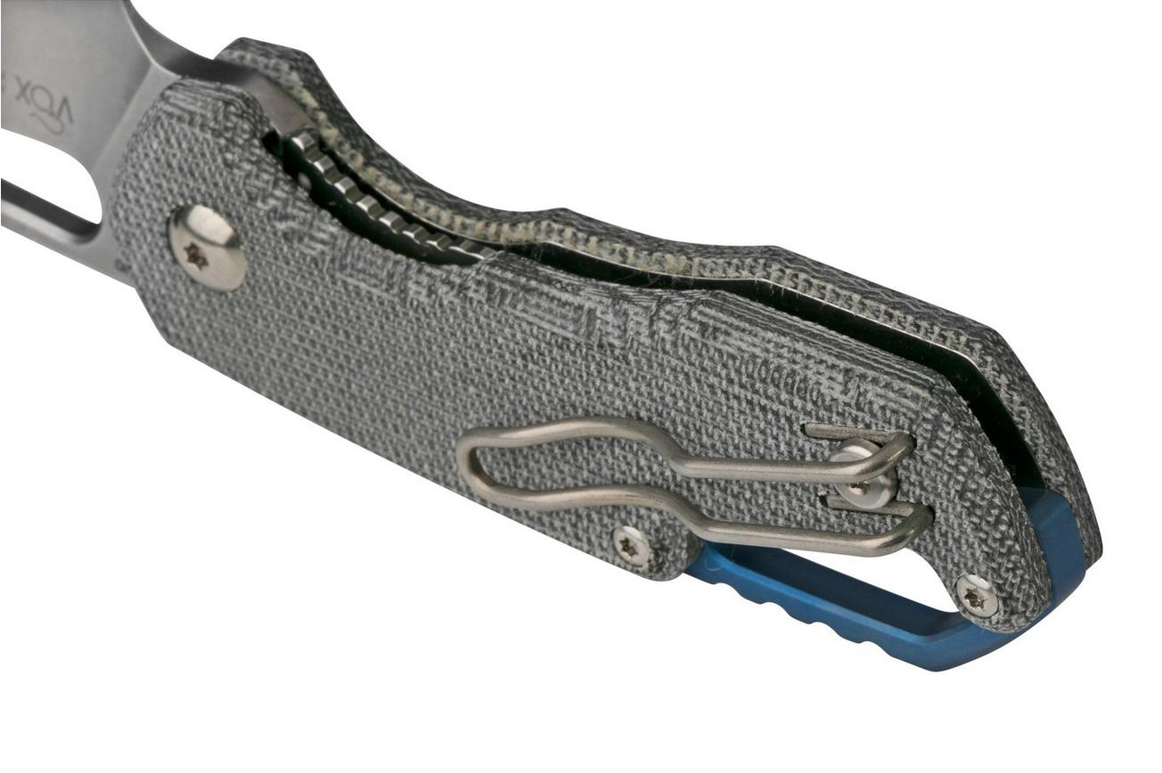 MKM Isonzo FX03M-2BC Cleaver M390, Black Canvas Micarta zakmes, Jesper Voxnaes design