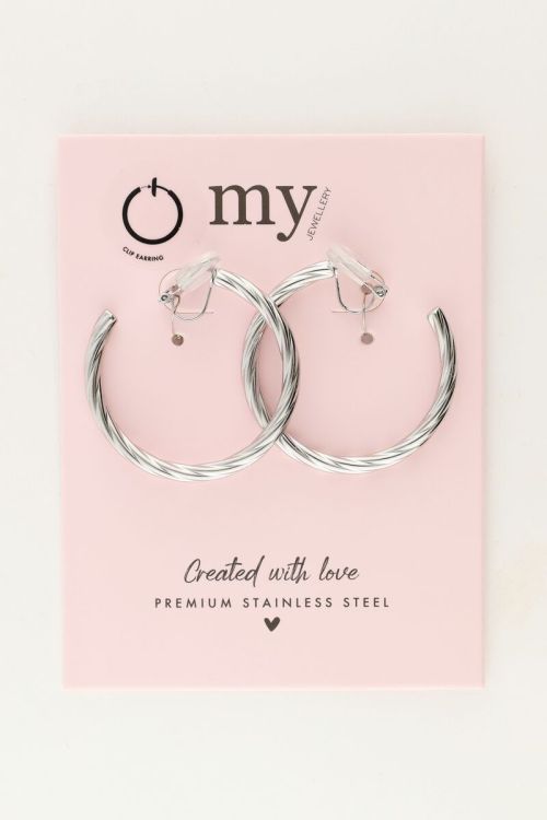 Clip oorringen met chunky twist